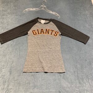 San Francisco Giants Shirt Womens S Gray Matt Cain #18 5th & Ocean Baseball MLB